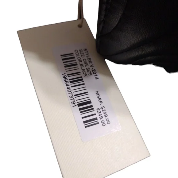 Valentino Orlandi Black Mini Quilted Bag with Gold Accents Nwt - Picture 2 of 3